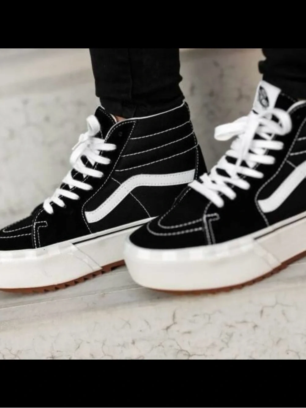 VANS sk8 hi stacked platform size 7